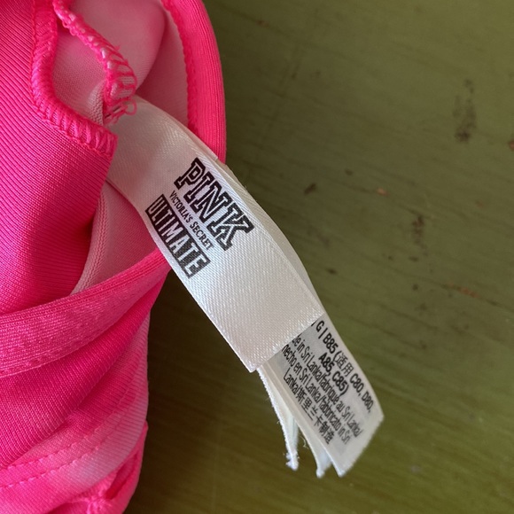PINK L hot pink bralette/swim top - Picture 4 of 4